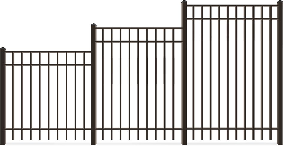 Residential Aluminum fence height options Montgomery Texas