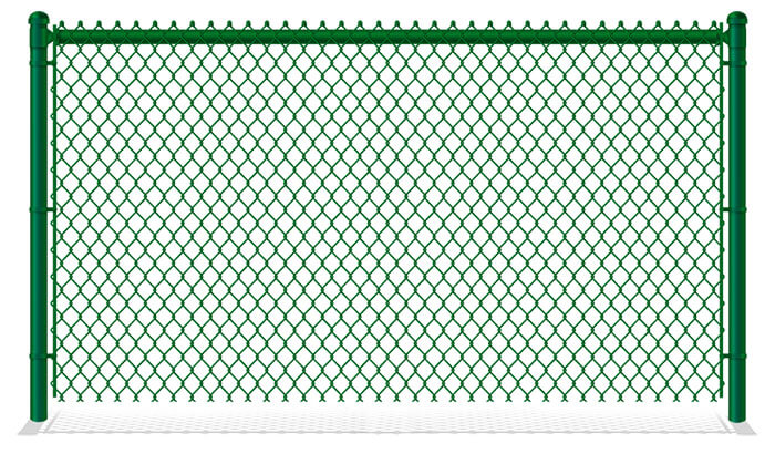 Green Plastic Coated Chain Link Fence Company in Montgomery Texas