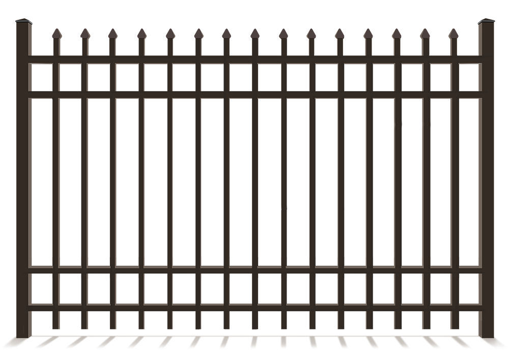 Decorative Black Metal Fence With 4 Rails in Montgomery Texas