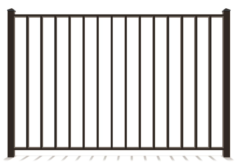 Decorative Steel 2 Rail Fence in Montgomery Texas