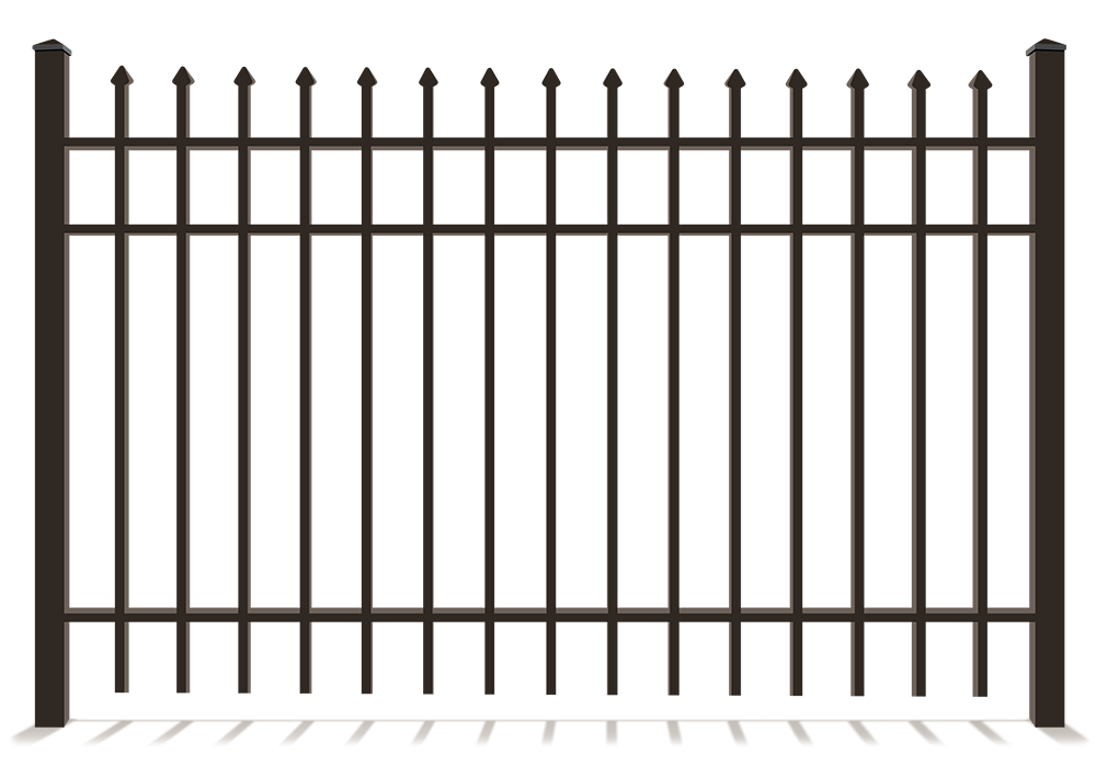Ornate Metal Fence With Spear Tops in Montgomery Texas