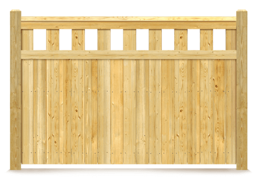 Alternating Picket wood fence in Montgomery Texas