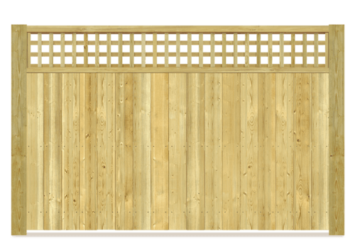 Grid Top wood fence in Montgomery Texas