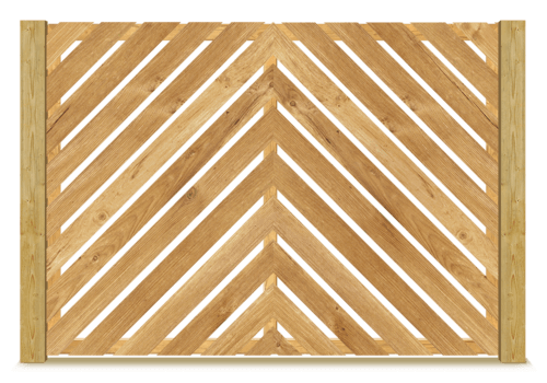 Herringbone wood fence in Montgomery Texas