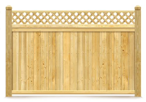 Lattice Top wood fence in Montgomery Texas