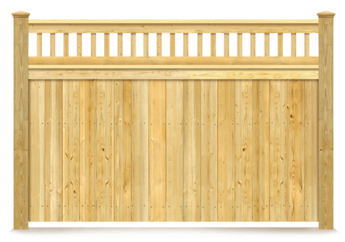 Spindle Top wood fence in Montgomery Texas